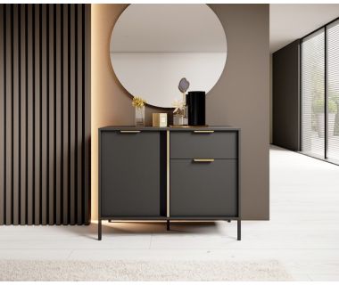 Комод Perfect Ларс/Lars 2-дверный с 1 ящиком 2DS/104 Антрацит (PFH-091017)