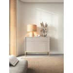 Комод Perfect Нова/Nova 2-дверний з 2 ящиками та золотими ніжками KSZ104 Кашемір (PFH-091223)