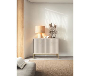 Комод Perfect Новая/Nova 2-дверный с 2 ящиками и золотыми ножками KSZ104 Кашемир (PFH-091223)