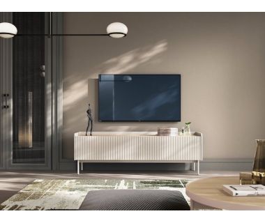 Тумба под телевизор Perfect Левел / Level 2-дверная 2D/153 Беж/дуб сканди (PFH-091158)