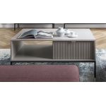 Стіл журнальний Perfect Нова/Nova з 2 ящиками та чорними ніжками L104 Сірий (PFH-091250)