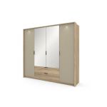 Шафа для одягу Perfect Летто / Letto 4D2S/220 4-дверний Дуб терра темний/сірий кам'яний (PFH-092039)