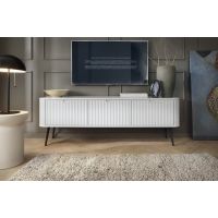 Тумба під телевізор Perfect Зова/Zova 3-дверна із чорними ніжками RTV168 Білий (PFH-091272)
