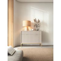 Комод Perfect Нова/Nova 2-дверний з 2 ящиками та золотими ніжками KSZ104 Кашемір (PFH-091223)