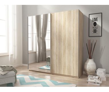 Шкаф-купе Perfect Мика II / Mika II 200 2-дверный с зеркалом Дуб сонома (PFH-091756)