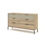 Комод Perfect Летто / Letto 6S/153 з 6 ящиками Дуб терра темний/сірий кам'яний (PFH-092037)