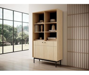 Стелаж Perfect Джапанді / Japandi R104 2-дверний Дуб лінеа (PFH-091465)