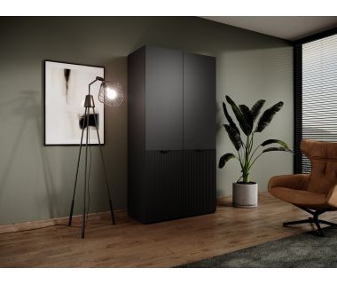 Шкаф для одежды Perfect Сэндбокс / Sandbox NOVA 2-дверный Черный (PFH-091900)