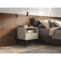 Тумба прикроватная Perfect Новая/Nova с 1 ящиком и черными ножками S54 Кашемир (PFH-091256)