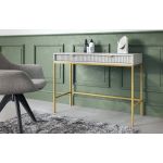 Стіл туалетний Perfect Нова/Nova з 2 ящиками та золотими ніжками T104 Сірий (PFH-091269)