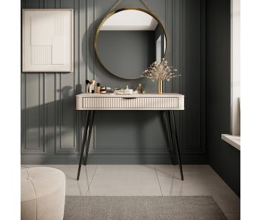 Стіл туалетний Perfect Ланте/Lante 1S/100 з 1 ящиком та чорними ніжками Беж (PFH-091170)