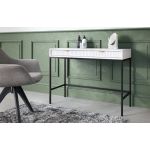 Стіл туалетний Perfect Нова/Nova з 2 ящиками та чорними ніжками T104 Білий (PFH-091266)