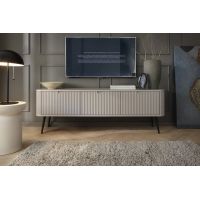 Тумба під телевізор Perfect Зова/Zova 3-дверна із чорними ніжками RTV168 Кашемір (PFH-091274)