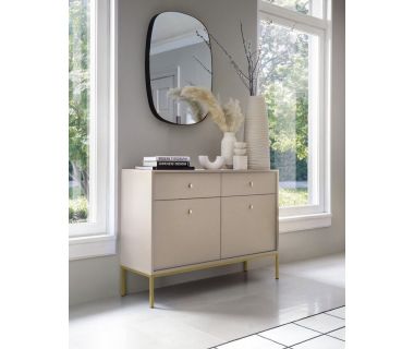Комод Perfect Моно/Mono 2-дверный с 2 ящиками и золотыми ножками MKSZ104 Беж песочный (PFH-091205)