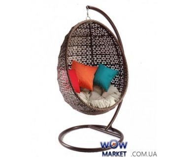 Кресло-качель Кокон ротанг Pradex