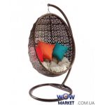 Кресло-качель Кокон ротанг Pradex