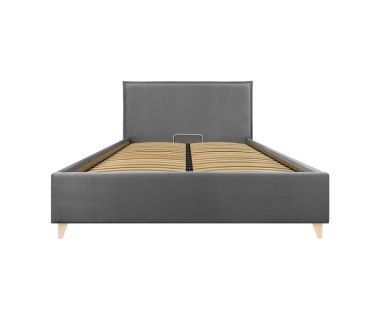 Кровать Андреа - 160 х 200 комплектация ВИП ВУД, ножки бук - Монолит 70