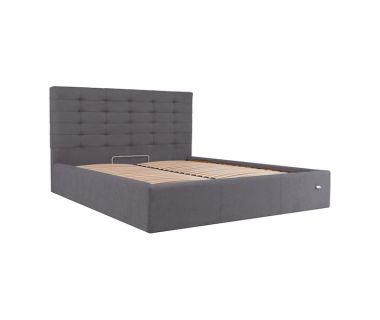 Кровать Эрика – размер 160 х 200 – комплектация Комфорт – обивка Города ДК Грей
