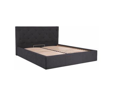 Кровать Бристоль – размер 160 х 200 – комплектация Комфорт – обивка Города ДК Грей