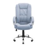 Крісло комп'ютерне Каліфорнія Ю - Хром - Меджик Грей Блу