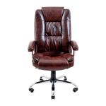 Крісло комп'ютерне Каліфорнія Ю - Хром - Титан ДК Браун