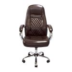 Крісло комп'ютерне Флоренція - Хром - Коричневий