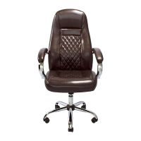 Крісло комп'ютерне Флоренція - Хром - Коричневий