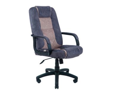 Крісло комп'ютерне Челсі - Пластик - Альберто Грей + Альберто Какао