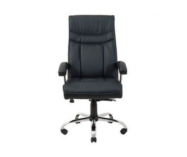 Кресло компьютерное Бургас - Хром - Черный