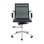 Крісло комп'ютерне Кельн - ЛБ Хром - Сітка чорна