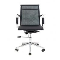 Крісло комп'ютерне Кельн - ЛБ Хром - Сітка чорна