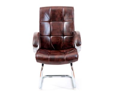 Кресло компьютерное Аризона Ю – СФ Хром – Титан ДК Браун