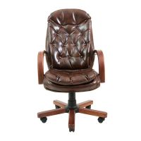 Кресло компьютерное Венеция – Вуд – Мадрас Каштан