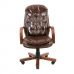 Кресло компьютерное Венеция – Вуд – Мадрас Каштан в интернет-магазине "Мебли Даром"