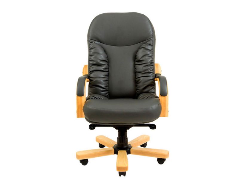 Крісло комп'ютерне Буфорд - Вуд Люкс - Шкіра комбо в інтернет магазині "Меблі Даром"