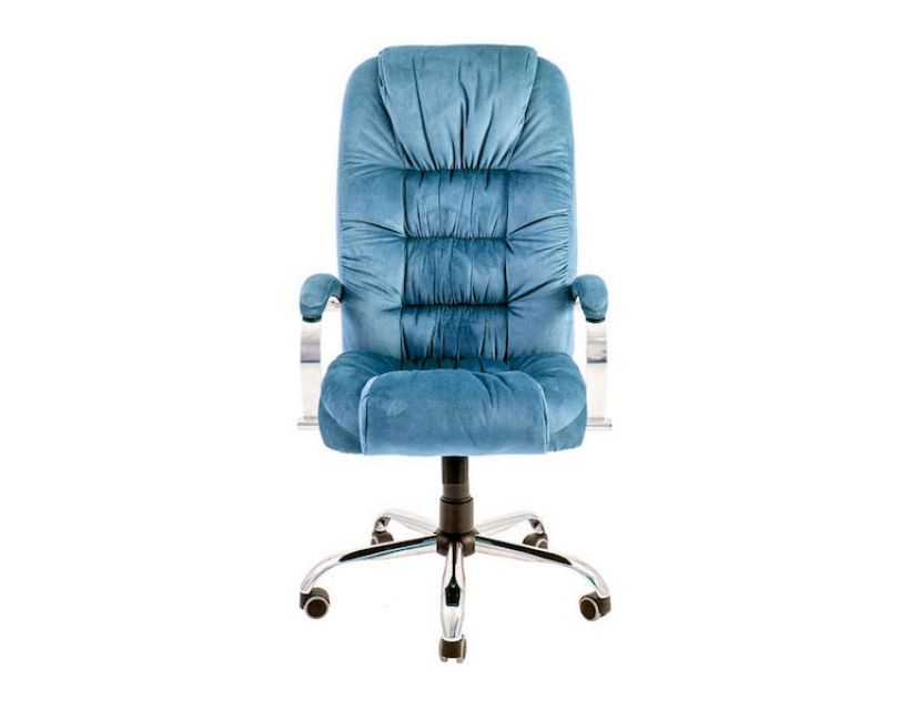 Крісло комп'ютерне Річард - Хром - Флоріда Океан в інтернет магазині "Меблі Даром"