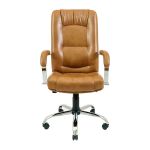 Крісло комп'ютерне Альберто - Хром - Титан Крем