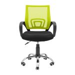 Кресло компьютерное Спайдер Ю – Хром – Сетка черная + зеленая