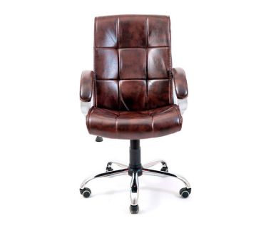 Кресло компьютерное Аризона Ю - Хром - Титан ДК Браун