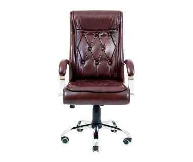 Кресло компьютерное Телави Ю - Хром - Мадрас Бордо