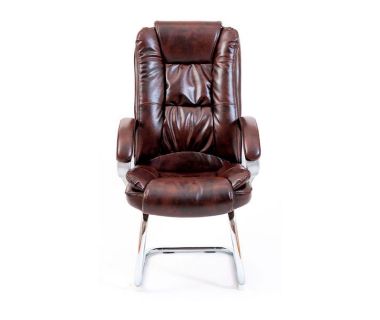 Крісло комп'ютерне Каліфорнія Ю - СФ Хром - Титан ДК Браун