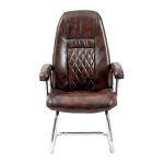 Крісло комп'ютерне Флоренція Ю - СФ Хром - Титан ДК Браун