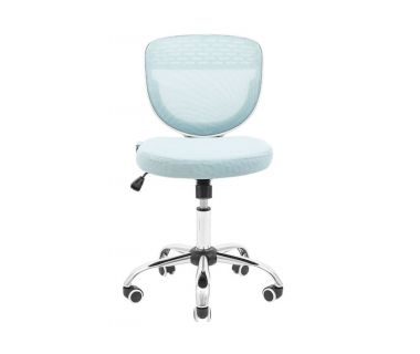 Крісло комп'ютерне Лео - Хром - Блакитний