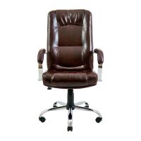 Кресло компьютерное Альберто – Хром – Титан ДК Браун