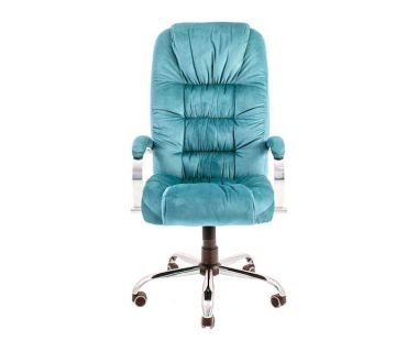 Кресло компьютерное Ричард – Хром – Флорида Аква