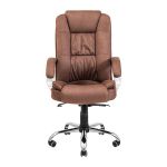 Крісло комп'ютерне Каліфорнія Ю - Хром - Мустанг Кофе