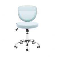 Крісло комп'ютерне Лео - Хром - Блакитний