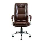 Крісло комп'ютерне Альберто - Хром - Титан ДК Браун