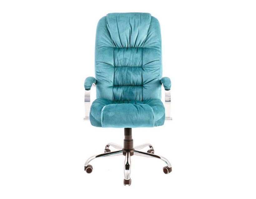 Крісло комп'ютерне Річард - Хром - Флоріда Аква в інтернет магазині "Меблі Даром"