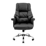 Крісло комп'ютерне Конгрес - Хром - Шкірзам Чорний